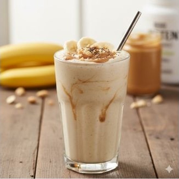 Smoothie protéiné banane & beurre de cacahuète